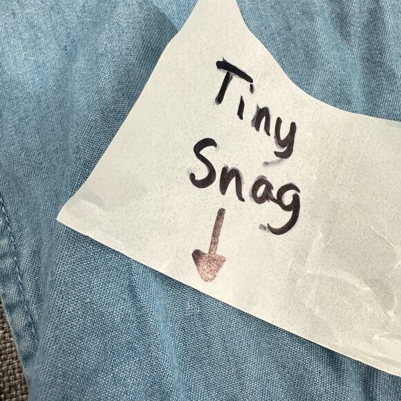 NEW! a.n.a a New Approach Peplum Top XS Blue $32 Sleeveless Cotton‎ Blend V-Neck - Picture 7 of 9